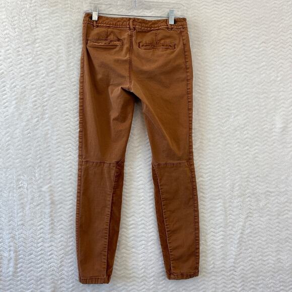 Pilcro and the Letterpress Skinny Jeans Womens 4 Burt Orange Velvet Mixed Media - Picture 2 of 16